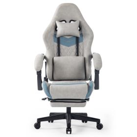 Ergonomic adjustable gaming chair with headrest and lumbar pillow, adjustable height, suitable for offices and gaming rooms