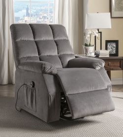 Grey Power Lift Recliner with Massage