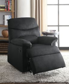 Black Recliner with Pillow Top Arm