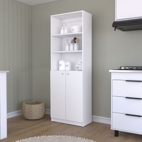 Bookcase Dual-Door Benzoni, Office, White