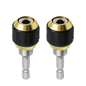 2 Pcs 1 4 Hex Shank Drill Bit Extension Screwdriver Bit Holder Extension Rod Self Locking Drill Bit Holder Quick Release Chuck Adapter Connector (Option: A set)