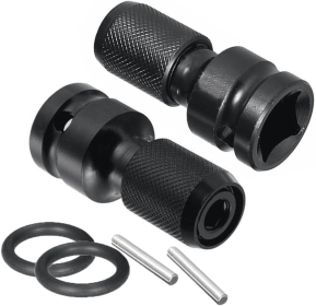 2PCS 1 2 Inch Square Drive To 1 4 Inch Hex Female Socket Adapter - Converter Chuck Adapter For Impact Wrench & Square Drive Drill Bit Holder (Option: A set)