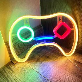1pc, LED Gaming Neon Gaming Controller Shape LED Logo Light, Gaming Player Gift, Home Decor, Bedroom Decor, Room Decor, Indoor Decor, Wedding Dec (Color: Warm White, Model: Neon Sign)