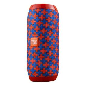 Bluetooth Speaker Wireless Waterproof Outdoor Stereo Bass USB/TF/FM Radio LOUD (Speaker Color: Red Stripe)
