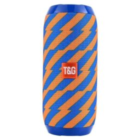 Bluetooth Speaker Wireless Waterproof Outdoor Stereo Bass USB/TF/FM Radio LOUD (Speaker Color: Orange Stripe)