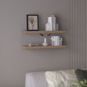Ecco 31.5" Wide Floating Shelves Set of 2, Shelves for Wall Decor for Bedroom, Bathroom Storage Shelves, Book Shelves for Living Room (Color: as Pic)