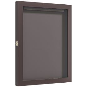28" x 35" UV-Resistant Sports Jersey Frame Display Case, Brown (Color: as Pic)